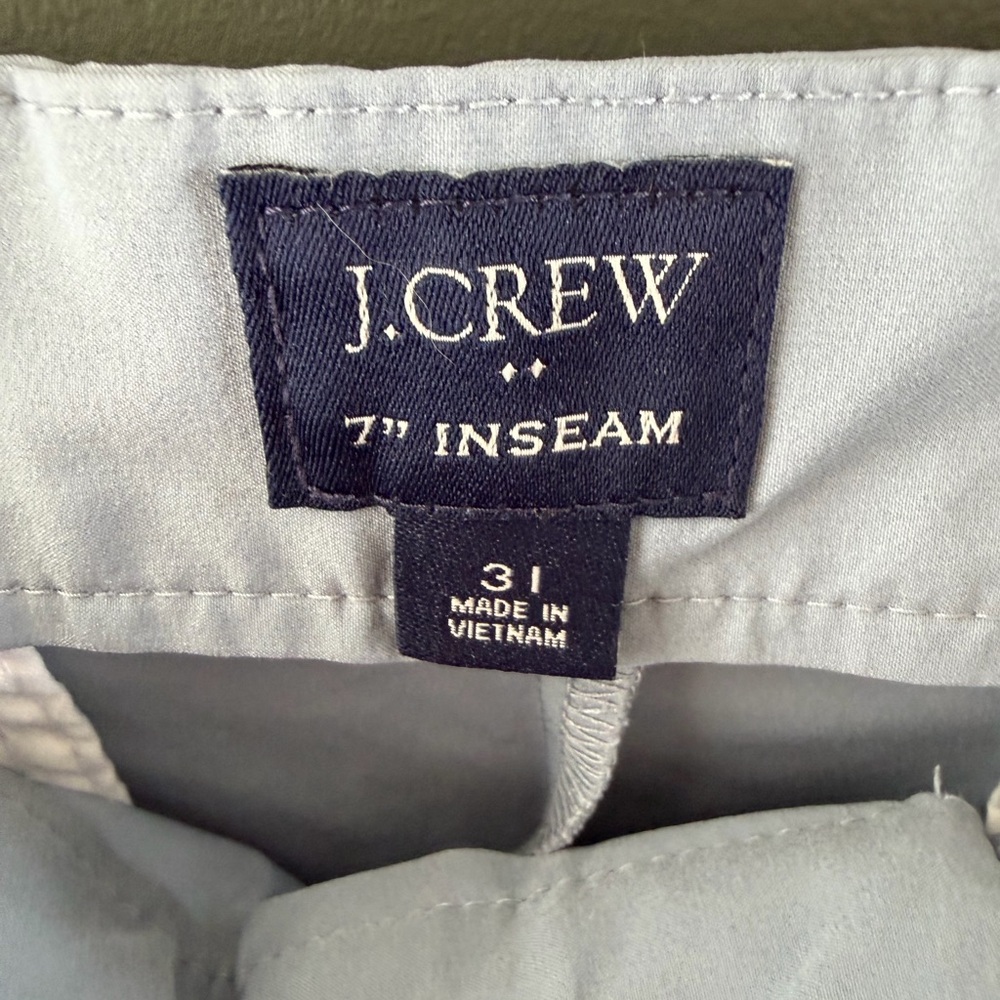 J. Crew Tech Light Blue Men's Shorts 7 inch Inseam 31" Casual Golf Classic Fit - Picture 7 of 7